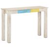 vidaXL Console Table White 115x35x77 cm Rough Mango Wood