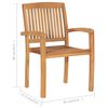 vidaXL Stacking Garden Chairs 6 pcs Solid Teak Wood