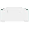vidaXL TV Stand/Monitor Riser Glass Clear 70x30x13 cm