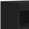 vidaXL Sideboards with LED Lights 3 pcs Black Engineered Wood