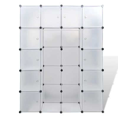 vidaXL Modular Cabinet 14 Compartments White 37x146x180.5 cm