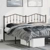 vidaXL Metal Headboard Black 180 cm