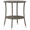 vidaXL 3 Piece Bistro Set with Cushions Grey Poly Rattan