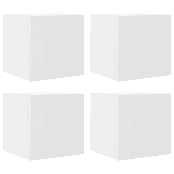 vidaXL Wall Mounted TV Cabinets 4 pcs White 30.5x30x30 cm