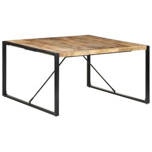 vidaXL Dining Table | Rough mango wood and black