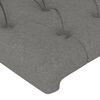 vidaXL LED Headboard Dark Grey 160 cm Fabric