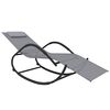 vidaXL Sun Lounger | Grey | Powder-coated steel, Textilene, foam | Large