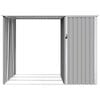 vidaXL Garden Firewood Shed Grey 245x98x159 cm Galvanised Steel