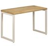 vidaXL Dining Table 115x55x76 cm Solid Mango Wood and Steel