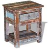 vidaXL Side Table | Multicolour | Solid reclaimed wood | Compact | Side Table