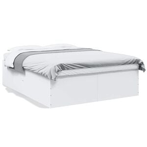 vidaXL Bed Frame without Mattress White 150x200 cm