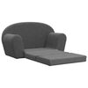 vidaXL Kids' Sofa Bed 2-Seater Anthracite Soft Plush