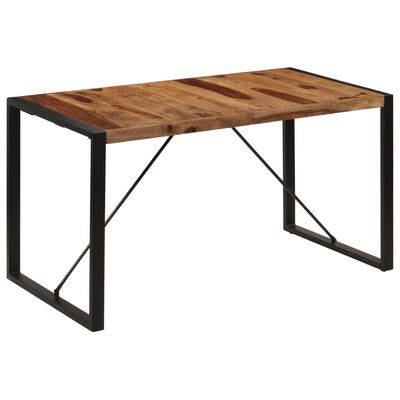 vidaXL Dining Table 140x70x75 cm Solid Sheesham Wood