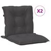 vidaXL Lowback Chair Cushions 2 pcs Melange Anthracite 100x50x7 cm Fabric