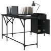 vidaXL Desk Black 141x141x75 cm Engineered Wood