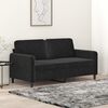 vidaXL 2-Seater Sofa Black 140 cm Velvet