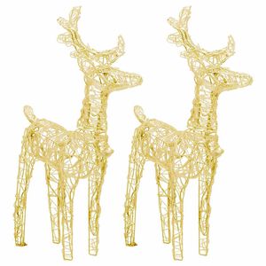 vidaXL Christmas Reindeer | Set of 2 | Warm white | Acrylic | Medium