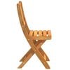 vidaXL Garden Chair Folding 2 pcs Oil Natural 40 x 42 x 85 cm