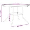 vidaXL Patio Table Round Anthracite &Oslash;110x72.5 cm Powder-coated Steel