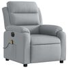 vidaXL Electric Massage Recliner Chair Light Grey Fabric