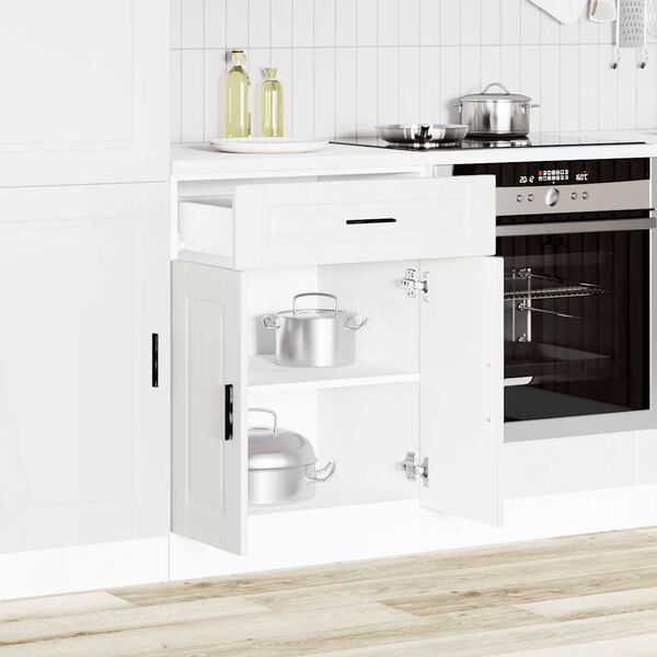 vidaXL Kitchen Base Cabinet Porto White Engineered Wood