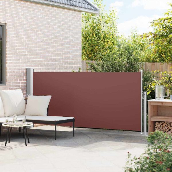 vidaXL Retractable Side Awning 140 x 300 cm Brown