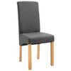 vidaXL Dining Chairs 4 pcs Grey Fabric