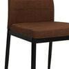 vidaXL Dining Chairs 2 pcs Brown Fabric