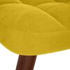 vidaXL Rocking Chair with Stool Yellow Velvet