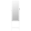 vidaXL Mirror Jewellery Cabinet with LED Lights Free Standing White