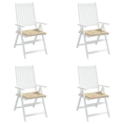 vidaXL Garden Chair Cushions 4 pcs Beige 40x40x3 cm Oxford Fabric