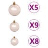 vidaXL Artificial Half Pre-lit Christmas Tree with Ball Set Green 210 cm