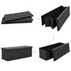 vidaXL Folding Storage Bench Black Faux Linen