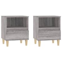 vidaXL Bedside Cabinets 2 pcs Grey Sonoma 40x35x50 cm