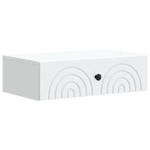 vidaXL Wall-Mounted Side Table White 59 x 34.5 x 17 cm Engineered Wood