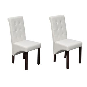 vidaXL Dining Chair | Set of 2 | White