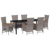 vidaXL Garden Dining Set 7 pcs Grey Powder-Coated Steel