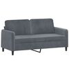 vidaXL 3 Piece Sofa Set with Pillows Dark Grey Velvet