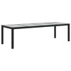 vidaXL 9 Piece Outdoor Dining Set with Cushions Poly Rattan Black