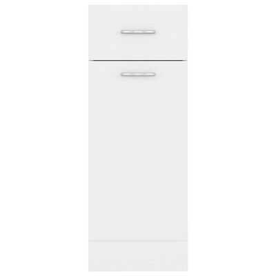 vidaXL Drawer Bottom Cabinet White 30x46x81.5 cm Engineered Wood