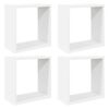 vidaXL Wall Cube Shelves 4 pcs White 30x15x30 cm
