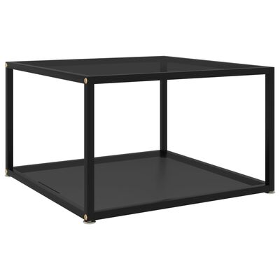 vidaXL Coffee Table Black 60x60x35 cm Tempered Glass