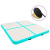 vidaXL Inflatable Gymnastics Mat with Pump 200x200x10 cm PVC Green