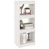vidaXL Book Cabinet/Room Divider White 40x30x103.5 cm Solid Pinewood
