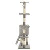 vidaXL Cat Tree with Sisal Scratching Posts 138 cm Grey