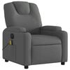 vidaXL Electric Massage Recliner Chair Dark Grey Fabric