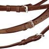 Leather Flash Bridle with Reins and Bit Brown Full