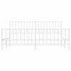vidaXL Metal Bed Frame without Mattress with Footboard White 180x200cm