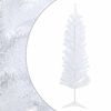 vidaXL Artificial Slim Christmas Tree 120 cm PVC and Steel White