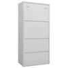 vidaXL Wardrobe Light Grey 80x50x180 cm Steel